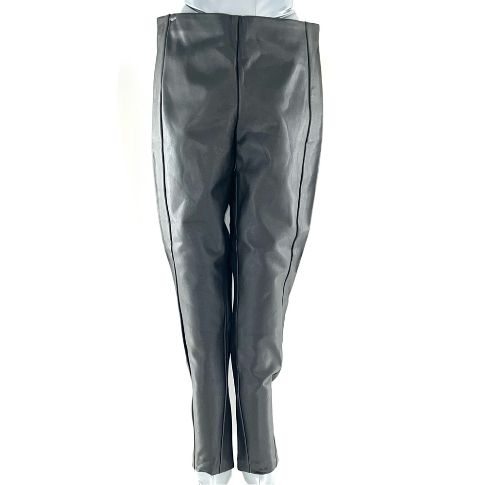 Banana Republic Women’s Devon Vegan Leather Gray/Green Legging Pants-Size 8